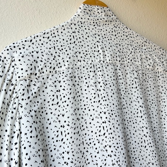 G. Label by Goop Barbara Silk Blend Tie Neck Button Down Blouse Sz 10 - Picture 10 of 16